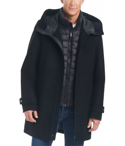 Three-In-One Wool Overcoat Dress