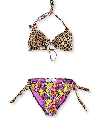 Floral Cheetah 2 Piece Bikini