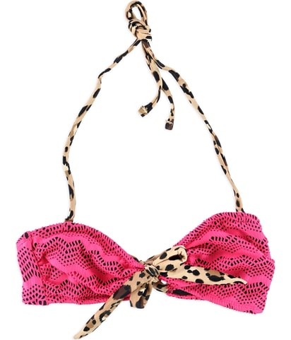 Mixed Print Lace Bandini Swim Top