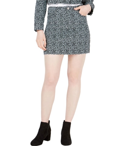 Printed Corduroy Mini Skirt