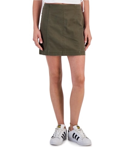 Seamed Mini Skirt