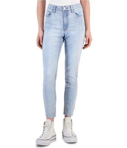 Cut-Hem Regular Straight Leg Jeans