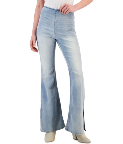 Slit-Cuff Flare Regular Jeans