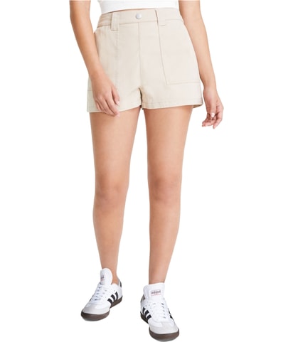 Fly-Front High-Rise Casual Denim Shorts
