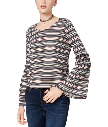 Striped Rib Knit Blouse
