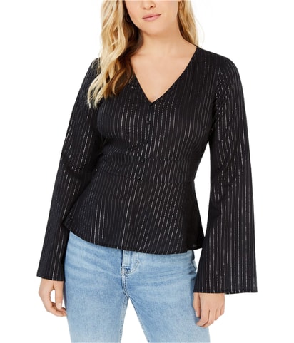 Metallic Stripe Shell Blouse