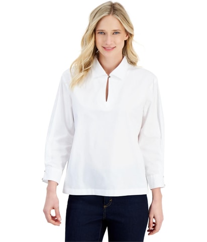 Solid Tunic Blouse