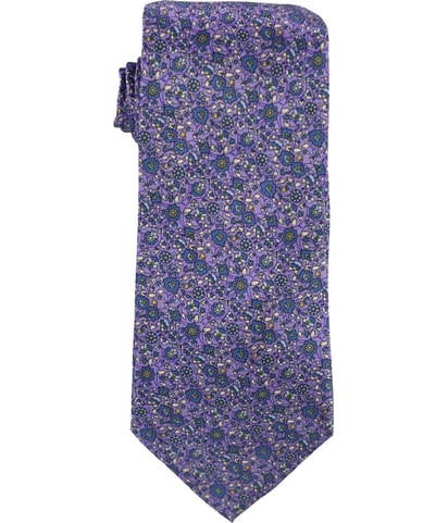 Floral Printed Silk Self-tied Necktie