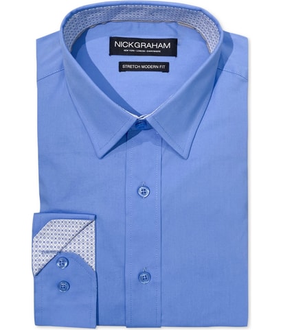 Poplin Solid Button Down Dress Shirt