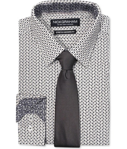 Tie Set Button Down Dress Shirt