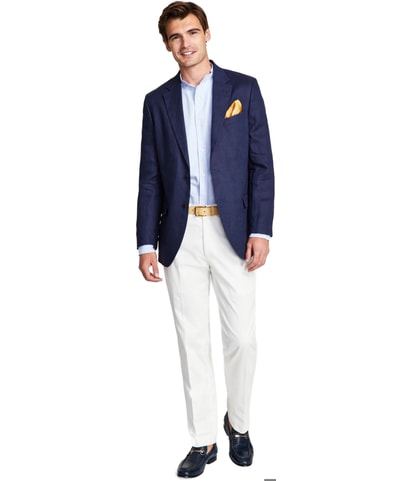 Solid Linen Two Button Blazer Jacket