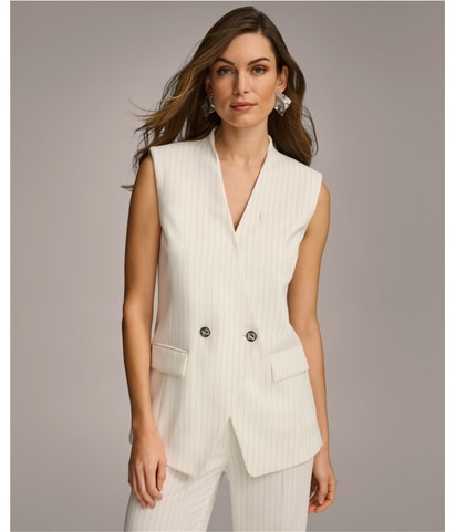 Button-Front Outerwear Vest