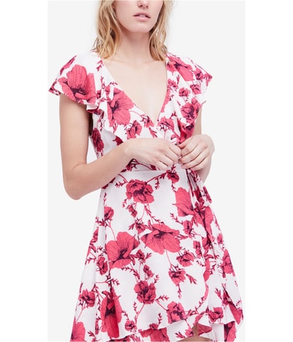 French Quarter Ruffled Wrap Mini Dress