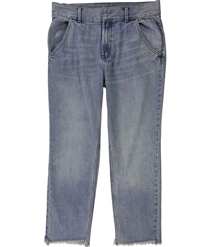 Raw-Hem Regular Straight Leg Jeans