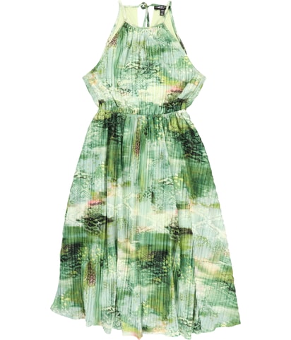Abstract Print Midi Dress