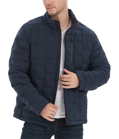 Brick Quilted Full-Zip Puffer Jacket