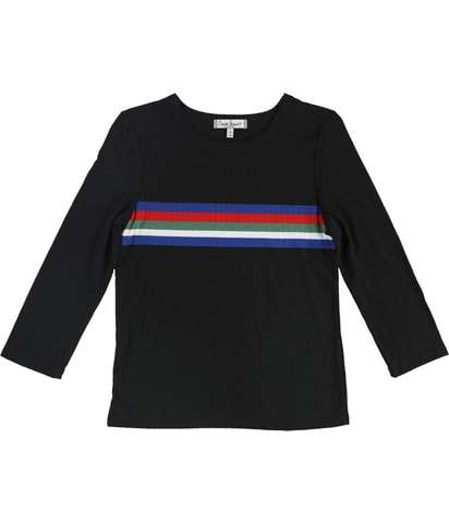 Ribbed Chest Stripes Basic T-Shirt