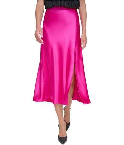 Satin A-line Skirt