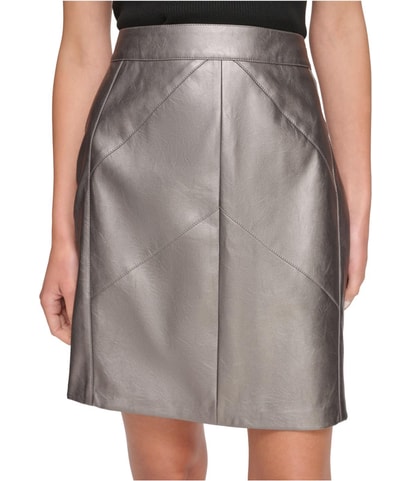 Faux-Leather Pencil Skirt