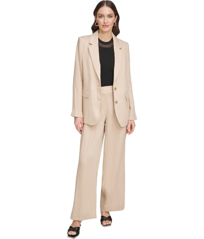 Withered Twill Two Button Blazer Jacket