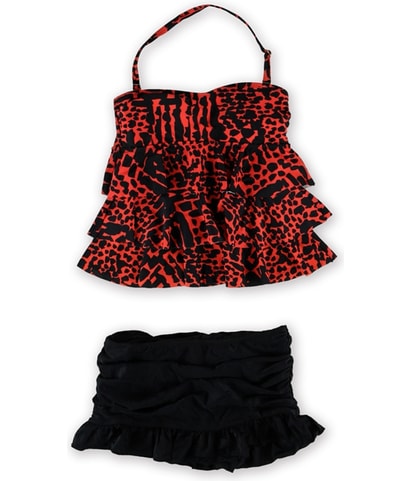 Tiered Ruffled Skirtini 2 Piece Bandeau