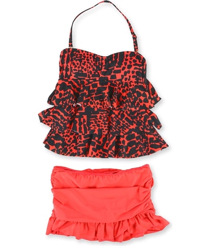 Tiered Ruffle Skirtini 2 Piece Bandeau