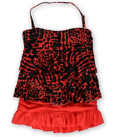Tiered Ruffle Skirted 2 Piece Tankini
