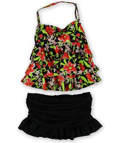 Tiered Ruffle Skirtini 2 Piece Bandeau