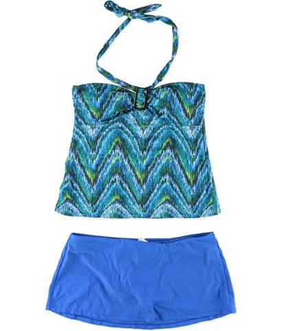 Patterned Skirtini 2 Piece Bandini