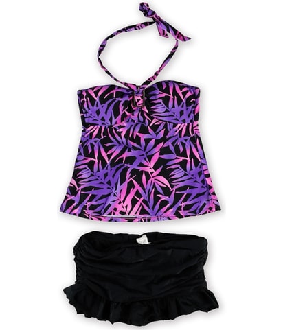 Tropical Ruffled Skirtini 2 Piece Bandeau