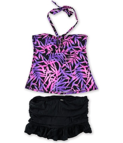 Tropical Ruffled Skirtini 2 Piece Bandini