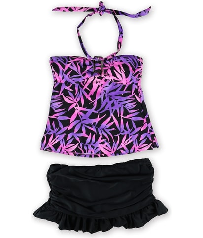 Tropical Ruffle Skirtini 2 Piece Bandeau