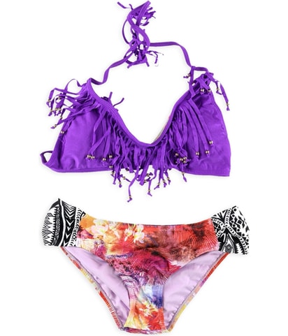 Beaded Fringe Side Tab 2 Piece Bikini