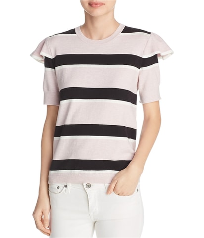 Maren Striped Ruffled Knit Sweater