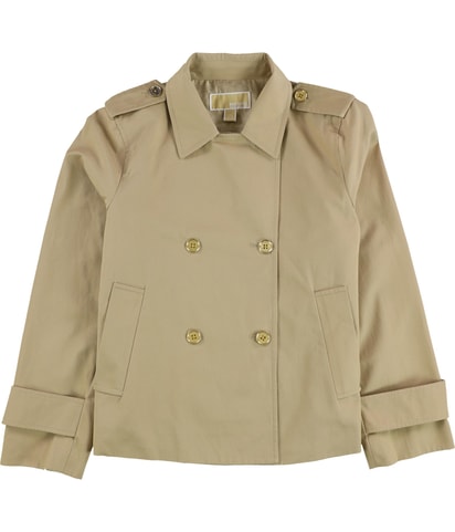 Solid Twill Cropped Pea Coat