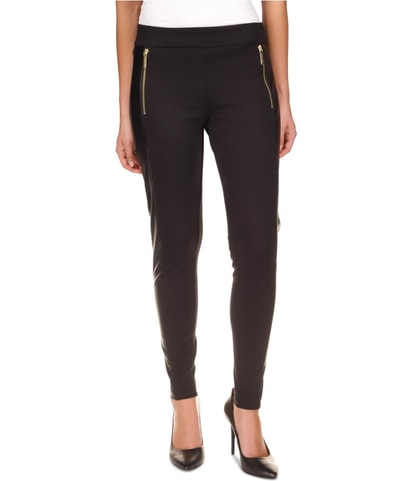 Zip Pockets Tapered Leggings Casual Pants