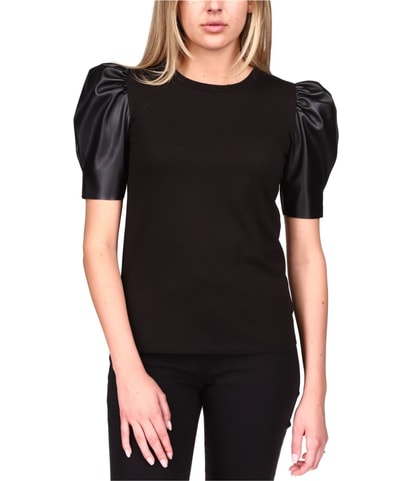 Puff-Sleeve Shell Blouse