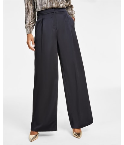 Satin Wide Leg Casual Pants