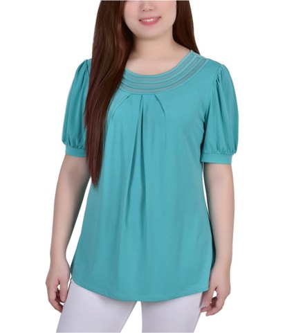 Mesh Insert Shell Blouse