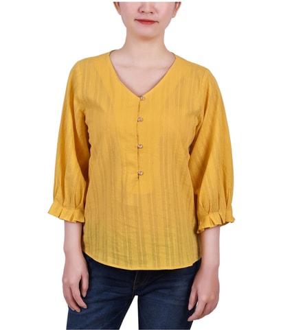 3/4 Sleeve Shell Blouse