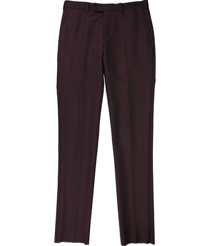 Solid Straight Leg Slacks Dress Pants