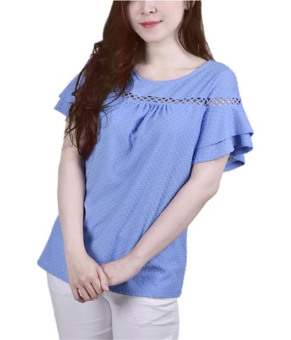 Swiss Dot Tunic Blouse