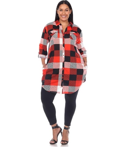 Mixed Design Button Up Shirt