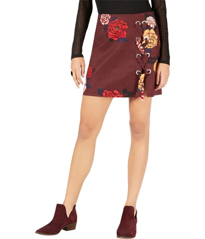 Lace-Up Mini Skirt