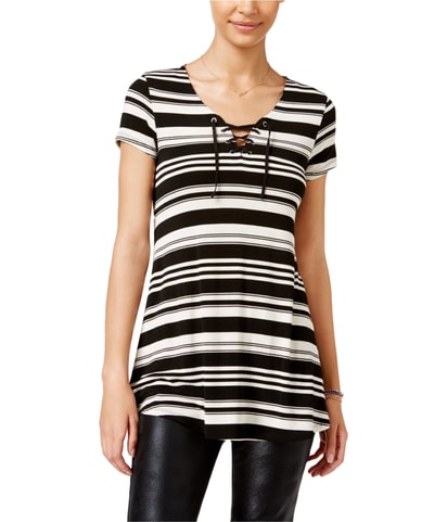 Lace-Up Basic T-Shirt