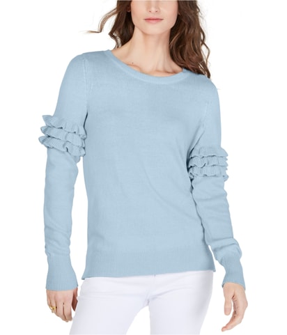 Ruffle-Sleeve Pullover Sweater