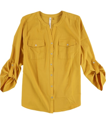 Tab sleeve Button Down Blouse