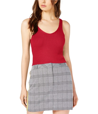 Ribbed Knit Cropped Tank Top