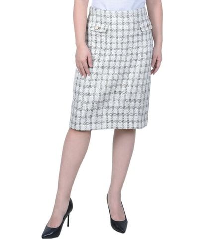 Tweed Double Knit Pencil Skirt