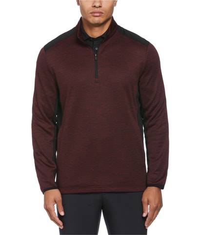Two Tone Space Dye Golf Track Jacket Sweatshirt